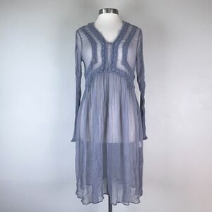 Fairy Angelcore Ethereal Romantic Dress Sz S Festival Boho Mesh Flowy Sheer